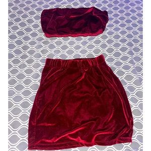 Crop top /mini skirt set